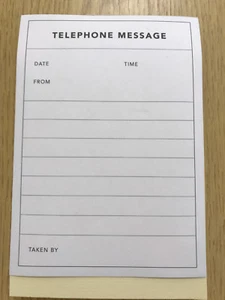 A6 (105 X 148MM) Telephone Message Pads. 50 X 3 PART SETS Per Pad - Picture 1 of 4