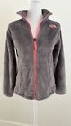 The North Face Girls Long Sleeve Full Zip Fleece Casual Jacket Gray L (14/16)