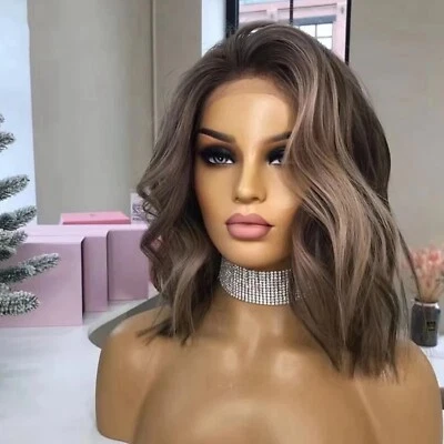 Short Bob Wavy Wig 4x4 Lace Human Hair Wig for Women Party Daily Wear Wigs - Imagem 1 de 4