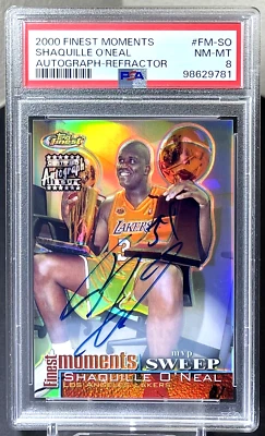 Shaquille O'Neal 2000-01 Topps Finest Moments Refractor On Card Auto FM-SO SSP - Image 1 of 2