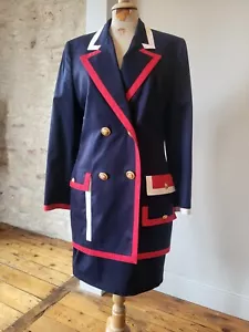 VERSACE JEANS COUTURE  tailleur coton jupe + blazer VINTAGE 28/42it 38FR S/M - Imagen 1 de 24