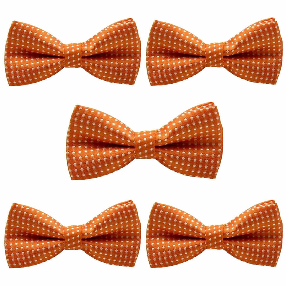 5 PCS Kid Boy Pre-tied Bow Tie Polka Dots Party School Wedding Adjustable Bowtie - Image 1 of 1