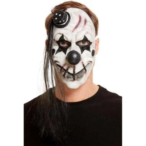 Scary Clown Latex Mask Adult White - Picture 1 of 1