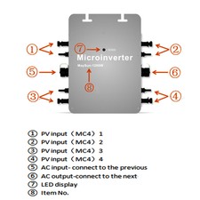 1200W grid tie micro inverter DC 22-50V Solar Power Inverter IP65 50Hz/60Hz