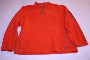 Youth Boys Under Armour M Orange Fleece 1/4 Zip Jacket - Picture 1 of 4
