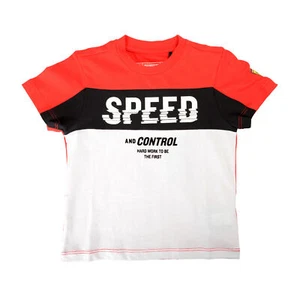 Scuderia Ferrari Kid "Speed and Control" Red Short Sleeve T-Shirt - Picture 1 of 5