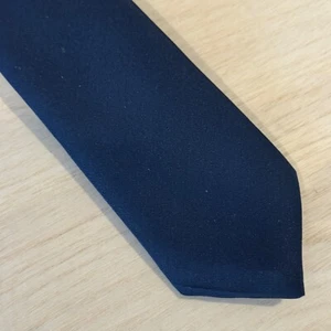 Neighbour All Silk Neck Tie Navy Blue Handmade Made in USA Slim 2.25" x 59" - Picture 1 of 5