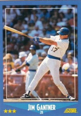 1988 Score - Jim Gantner #197 -Brewers - Image 1 of 2