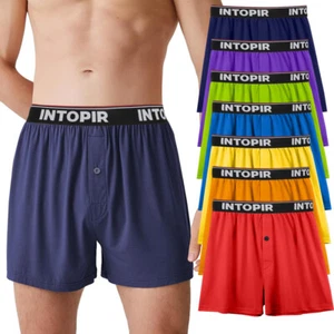 Man's Tagless Soft Knit Boxer Shorts Underwear Relaxed Fit Classic Trunks M-2XL - Picture 1 of 13