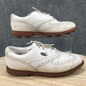 Nike Shoes Womens 7.5 Airliner Royal Silk Wingtip Golf Sneakers White 961202 - Picture 1 of 16