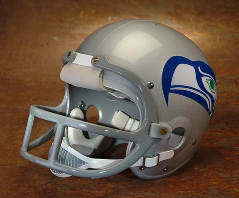 Seattle Seahawks style NFL Vintage Football Helmet - STEVE LARGENT 1976-1977 Cover