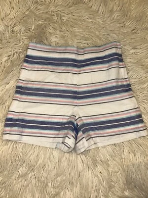 Janie and Jack size 12 girls high waisted striped shorts cotton preppy - Image 1 of 4