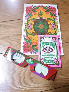Lunettes de couleur 3D verres psychédéliques, impression RISO et bloc-notes années 60 1970 - Photo 1 sur 5