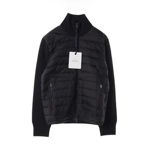 MONCLER Down jacket J20919B50700A9341999 wool Nylon Black NEW mens #L - Picture 1 of 7
