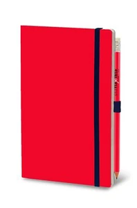 Notebook Stifflex 9x14 Rouge Avec Elastique Bleu à Rayures - Afbeelding 1 van 1