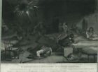  ANTIQUE~1887 A REBEL SHELL BURSTING IN A UNION HOSPITAL Print