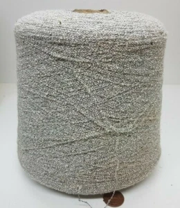 Wolle garn strickmaschine | sw-weiss beilaufgarn Bouclé 700gr| baumwolle BW46 - Bild 1 von 2