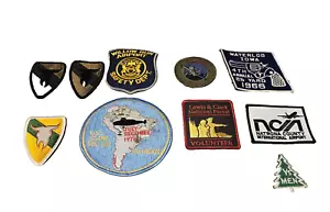Lot of (10) Cloth Patches Nikon-Airport National Park-F-16-Submarine..New & Used - Picture 1 of 4