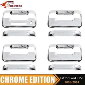 🌟 Para Ford F150 2004-2013 2014 Doble cabina Manija Puerta CUBIERTAS SIN KP SIN PSKH Cromo - Imagen 1 de 8