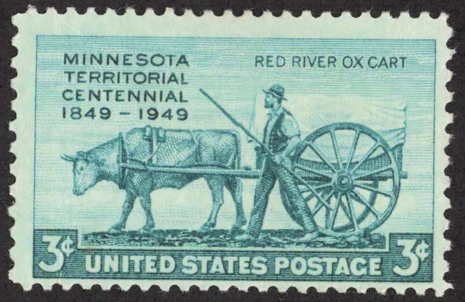 US #981 3¢ Minnesota Territory Issue 1949 MH - Image 1 of 1