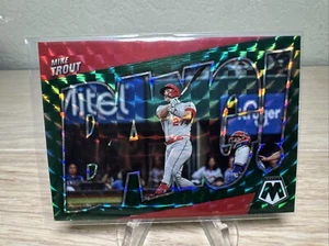 2022 Mosaic MIKE TROUT Insert Prizm BANG Green #BG-8 Holo Card ANGELS - Picture 1 of 6