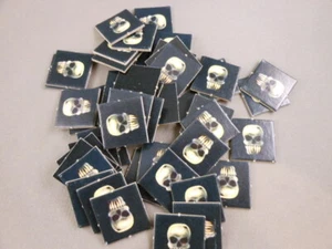REPLACEMENT PART ONLY Lot 48 Skull Tokens Black Vtg Milton Bradley - Picture 1 of 2