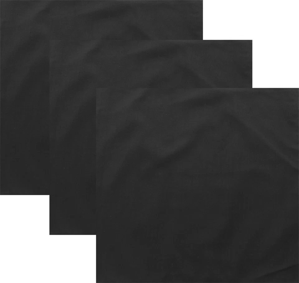 Paquete de 3 pañuelos militares jumbo lisos negros ARMYU 100 % algodón cubierta facial 27" Foto 1 de 1