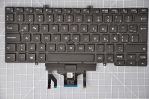 DELL BACKLIT LATIN SPANISH 82 KEYBOARD FOR LATITUDE 5400 GRADE A 9GG3W - Picture 1 of 3