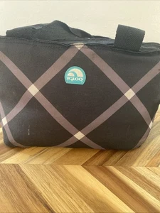 Bolsa de almuerzo Iglú enfriador ligeramente usado negro a cuadros 5x10x7" - Imagen 1 de 3