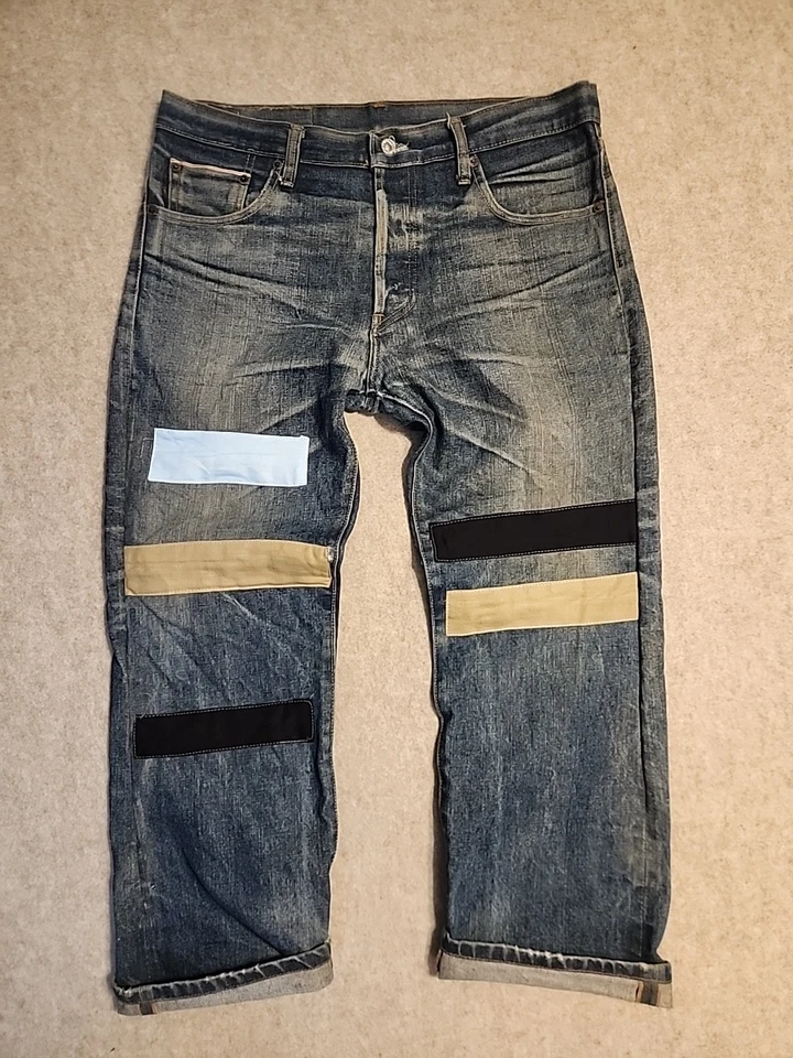 vtg Levis 501xx Jeans Men 34x28 Blue Big E redline LVC Selvedge Patch work - Image 1 of 4