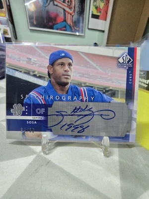 2003 SP Authentic Chirography Silver /50 Sammy Sosa #SO Auto Chicago Cubs - Image 1 of 2