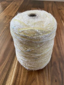 Fancy Artist Cone Yarn Chunky Yellow White Mix 430g #306 - Picture 1 of 5