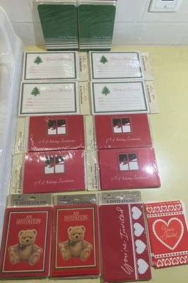 Lote Antigo Convites de Festa de Natal Casa Aberta Marca Registrada 13 Pacotes - Imagem 1 de 4