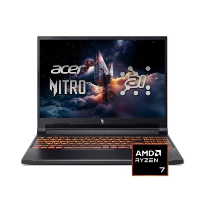 New Acer Nitro V 16 AI Gaming Laptop RTX 5050 180Hz Ryzen 7 260 16GB RAM 512GB - Image 1 of 4