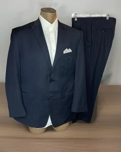 Calvin Klein 2 Piece Men’s Suit Blue 100% Wool 44R 38 X28 - Picture 1 of 24