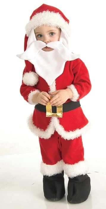 Fleece Santa Boy Suit Child Costume 6-12 Months - Image 1 of 1