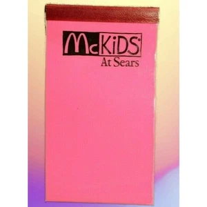 Vintage 1980s McKids at Sears Promotional Erasable Writing Board - Picture 1 of 3