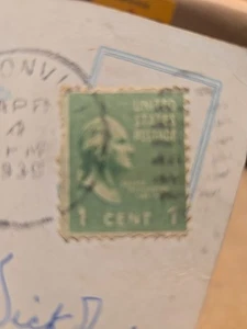 George Washington 1 Cent Stamp 1789-1797 Very Rare Vintage - Picture 1 of 9