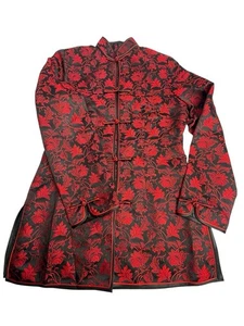 Christina chinese silk brocade jacket red womens small Traditional - Picture 1 of 7