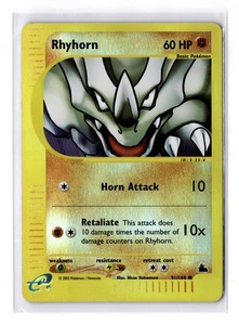 Pokemon Rhyhorn 91/144 Skyridge Reverse Holo NM-LP - Bild 1 von 2
