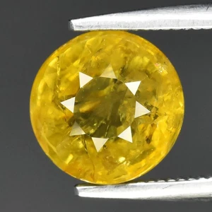 💎 Granato lordo giallo verdastro naturale tondo 2,73 ct 7,5 mm - pietra preziosa Africa - Foto 1 di 4