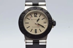 BULGARI ALUMINIUM QUARZ DAMEN UHR 32MM AL32TA VINTAGE RAR 5 ARMBANDUHR SCHÖN - Bild 1 von 9