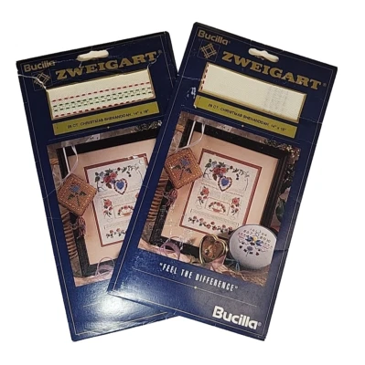 2 Bucilla Zweigart Fabric Needlework Crosstitch Christmas Senandoah 14 x 18 28ct - Image 1 of 4