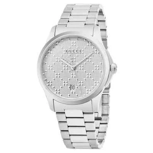 Reloj suizo de cuarzo Gucci para hombre con esfera plateada G-Timeless - YA126459 ($1050MSRP) - Imagen 1 de 4
