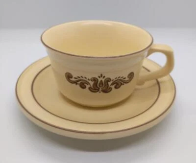 Taza plana y platillo Pfaltzgraff "Village" ~ 4,25" ~ Juego de 3 ~ Hecho en EE. UU. Foto 1 de 4