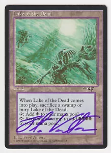 Purple Signed Lake of the Dead MP Alliances Artist Pete Venters 1996 MTG Magic! - Picture 1 of 2