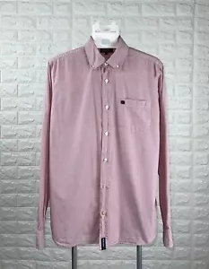 Woolrich John Rich & Bros Button Down Striped Red/Burgundy/White Shirt Men's 14 - Picture 1 of 23