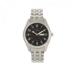 Elevon Gann Men's Black Dial Silver Bracelet Watch with Day Date ELE106-2 - Picture 1 of 3