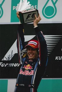 Sebastian Vettel Hand Signed Red Bull F1 12x8 Photo 1. - Picture 1 of 1