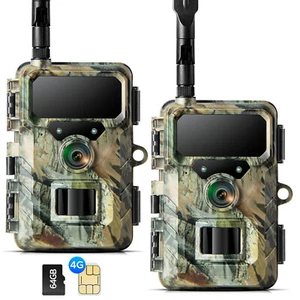 Campark 2.7K 32MP Cellular Trail Hunting Game Camera 4G LTE SIM & SD Card-2 Pack - Picture 1 of 9